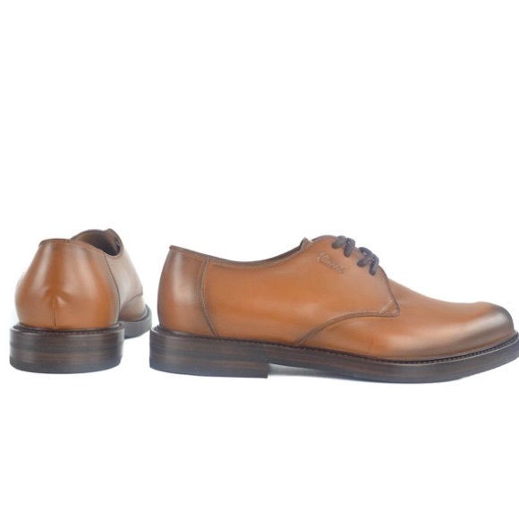 Gucci Mens Brown Ragona Cuir Leather Lace up 8.5m - Picture 4 of 8
